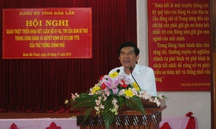 ông Hoàng Trọng Hải, Phó Bí thư Thường trực tỉnh ủy phát biểu tại hội nghị