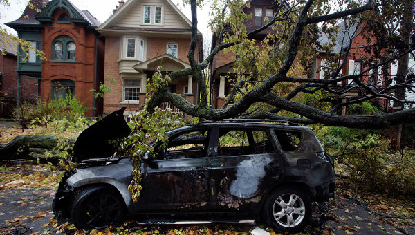Cơn bão Sandy đã gây thiệt hại nặng nề cho nước Mỹ. Ảnh: Ria Novosti
