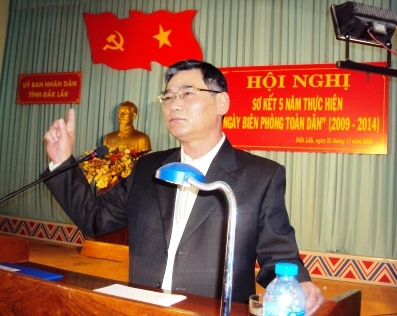 Phó Bí thư Thường trực Tỉnh ủy Cao Đức Khiêm phát biểu chỉ đạo Hội nghị.