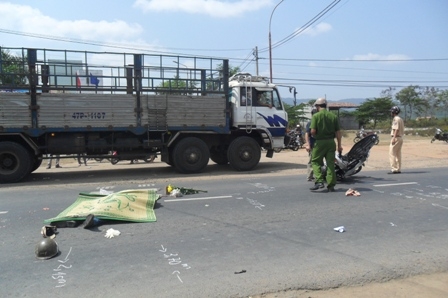 Chiếc xe tải gây ra vụ tai nạn