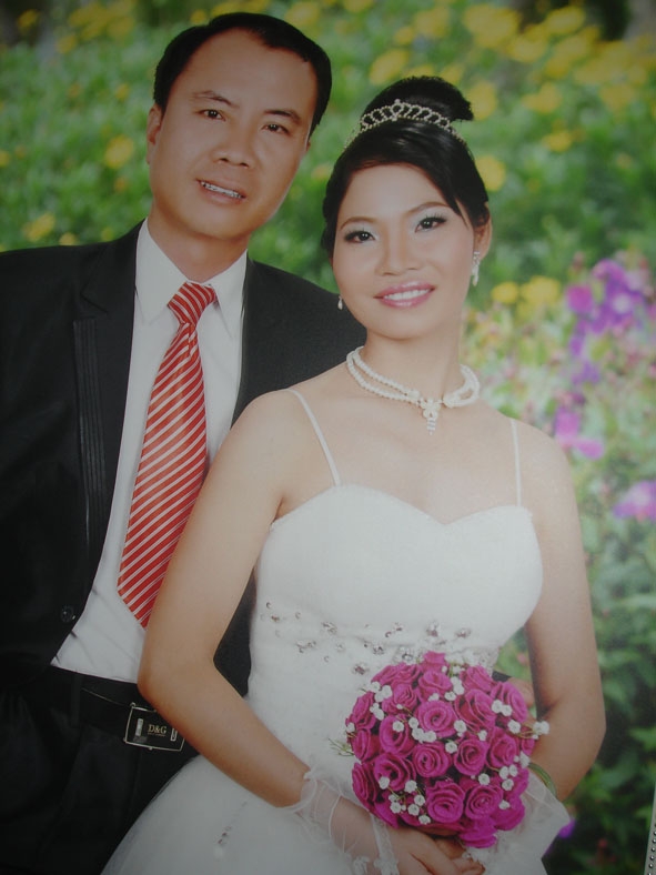 Ảnh cưới của vợ chồng  anh Vũ Huy Hoàn.