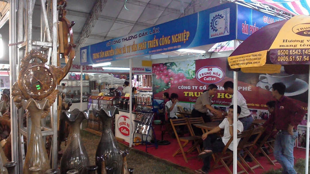 Một gian hàng của Đắk Lắk tại Hội chợ