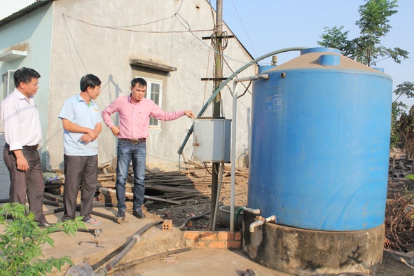 Công trình cấp nước tại thôn 1, xã Cư M’gar (huyện Cư M’gar) tạm thời đáp ứng nhu cầu nước sinh hoạt cho trên 100 hộ dân.