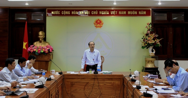 Phó Bí thư, Chủ tịch UBND tỉnh Phạm Ngọc Nghị chủ trì cuộc họp