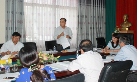 Tỉnh ủy viên, Phó Chủ tịch HĐND tỉnh Nguyễn Thanh Hiệp phát biểu tại buổi giám sát.