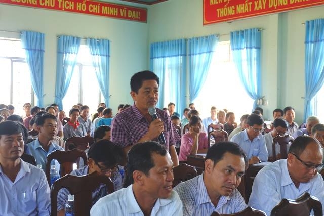 Đại diện cử tri xã Tam Giang phát biểu 
