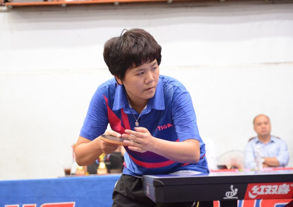 Tay vợt Phan Hoàng Tường Giang thi đấu rất tập trung trong trận chung kết và giành ngôi vô địch.