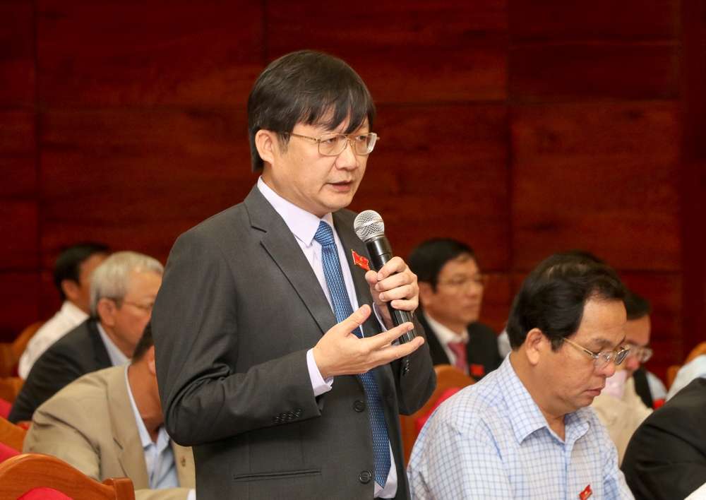 Đại biểu Nguyễn Hoài Dương phát biểu tại phiên thảo luận. Ảnh: H.Gia