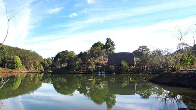 Hồ Đăk Ke, một danh thắng đẹp ở Măng Đen. 