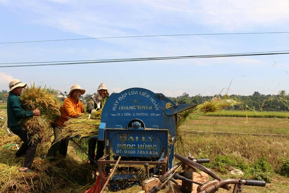 Người dân thôn Kim Phát (xã Hòa Hiệp, huyện Cư Kuin) đưa cơ giới hóa vào sản xuất  nông nghiệp. 