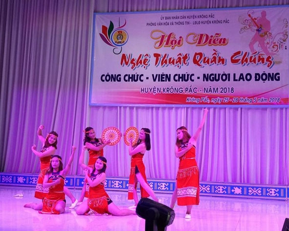 Các hội thi, hội diễn văn hóa, thể thao được huyện Krông Pắc quan tâm tổ chức hằng năm là dịp để mọi người cộng cảm và chia sẻ đời sống văn hóa.