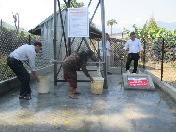Công trình cấp nước cho người dân tổ Vân Kiều (thôn 2) từ nguồn vốn DA 18.  