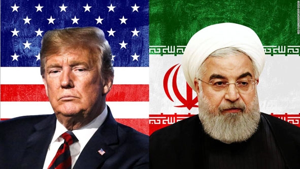 Tổng thống Mỹ Donald Trump và Tổng thống Iran Hassan Rouhani.  Ảnh: Getty Images