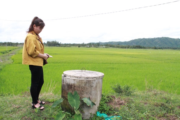 Bể chứa chai lọ thuốc bảo vệ thực vật trên các cánh đồng ở xã Hòa Sơn, huyện Krông Bông.