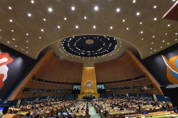 Toàn cảnh Khóa họp 73 Đại hội đồng Liên hợp quốc ở New York, Mỹ ngày 27-9-2018. 