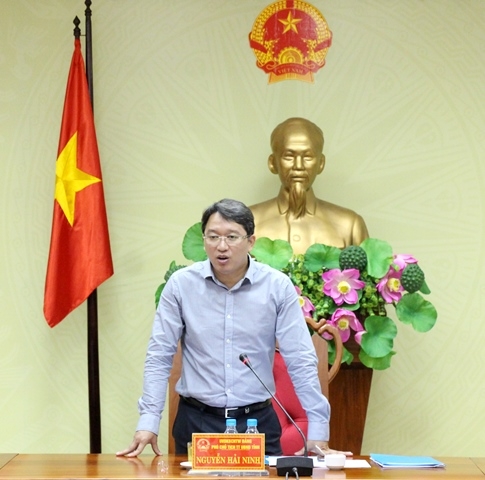 Ủy viên dự khuyết Trung ương Đảng, Phó Chủ tịch Thường trực UBND tỉnh Nguyễn Hải Ninh phát biểu kết luận tại cuộc họp