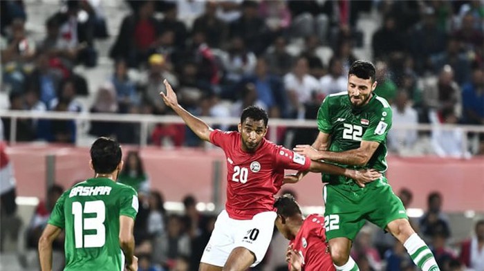 Yemen (áo đỏ) đã thua đậm cả hai trận đấu đầu tiên vòng bảng