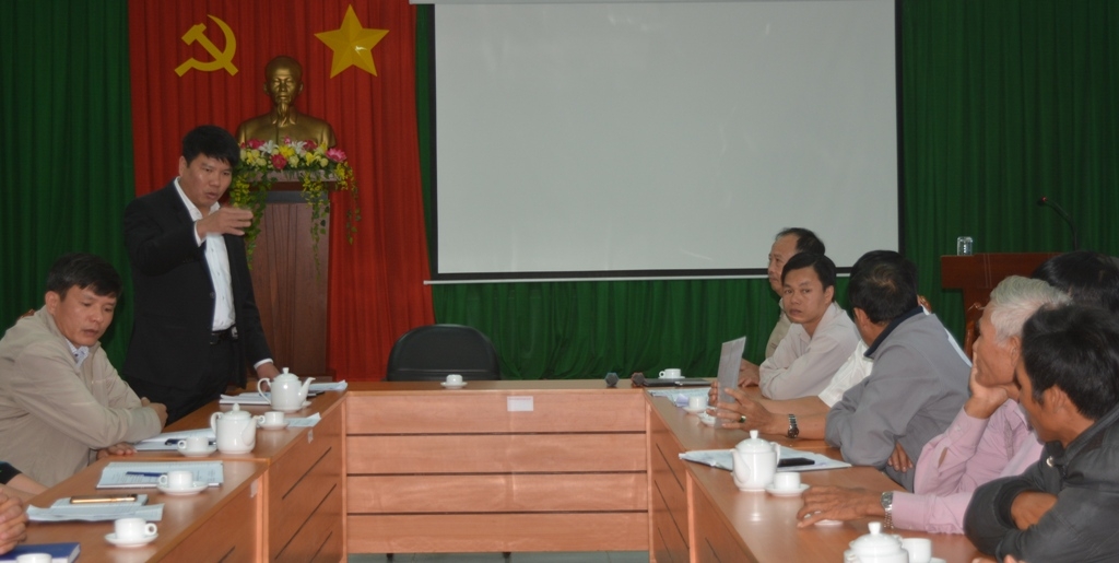 Phó Giám đốc Sở Văn hóa, Thể thao và Du lịch Nguyễn Văn Hà phát biểu kết luận tại cuộc họp chuyên môn.