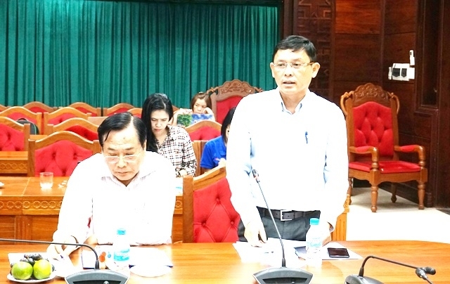 Phó Chủ tịch UBND tỉnh Nguyễn Tuấn Hà phát biểu tại hội nghị.