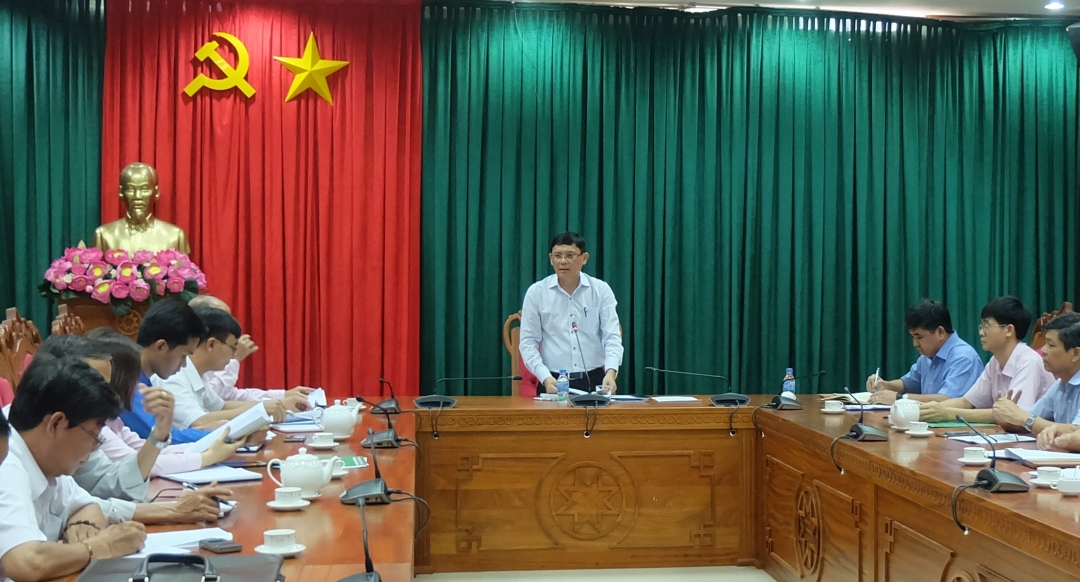 Đồng chí Nguyễn Tuấn Hà, Phó Chủ tịch UBND tỉnh phát biểu chỉ đạo tại cuộc họp