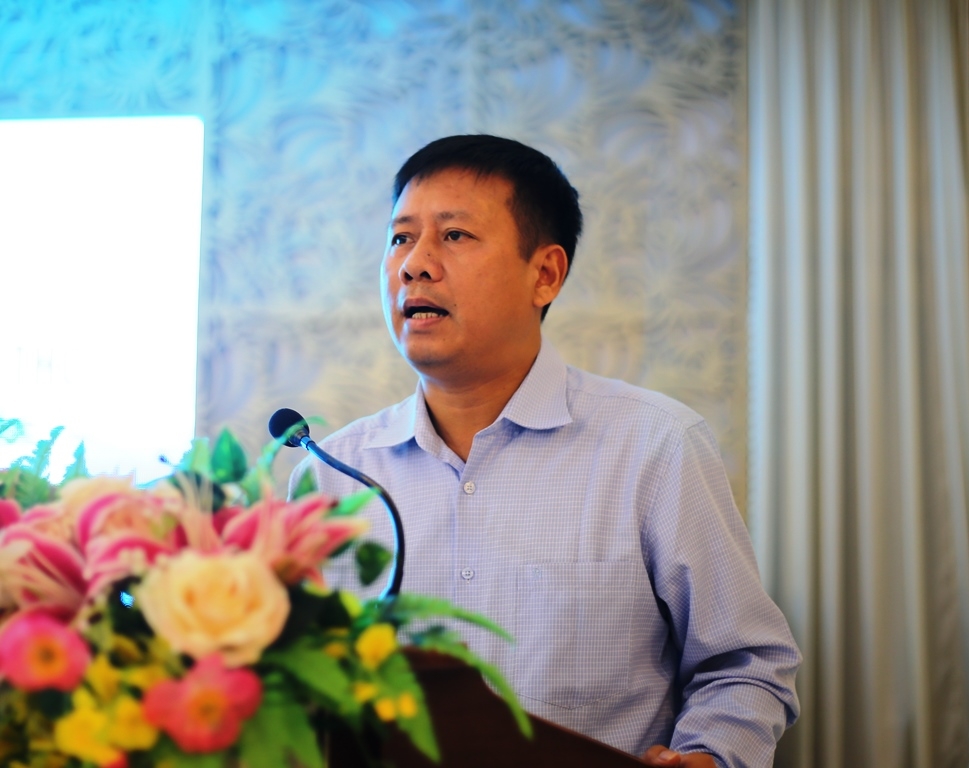 Vụ trưởng Vụ biên giới phía Tây (Uỷ ban Biên giới Quốc gia) Trần Văn Tuấn phát biểu tại hội nghị