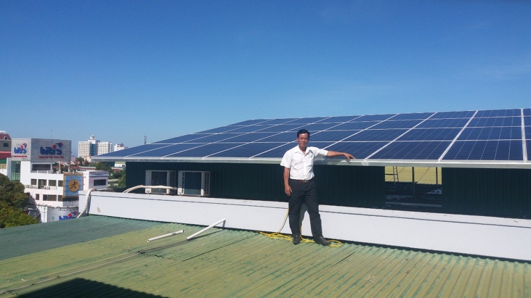 Một công trình điện mặt trời mái nhà trên địa bàn TP. Buôn Ma Thuột