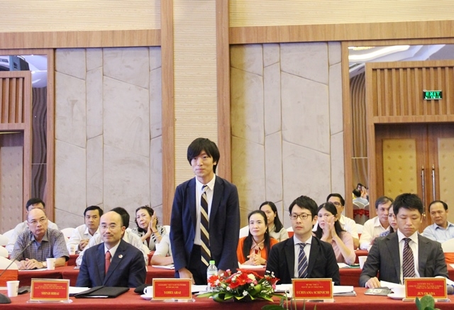 Đại diện JETRO tại Hà Nội phát biểu tại Hội thảo. 