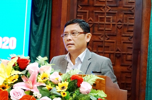 Phó Chủ tịch Thường trực UBND tỉnh Nguyễn Tuấn Hà phát biểu chỉ đạo tại Hội nghị. 