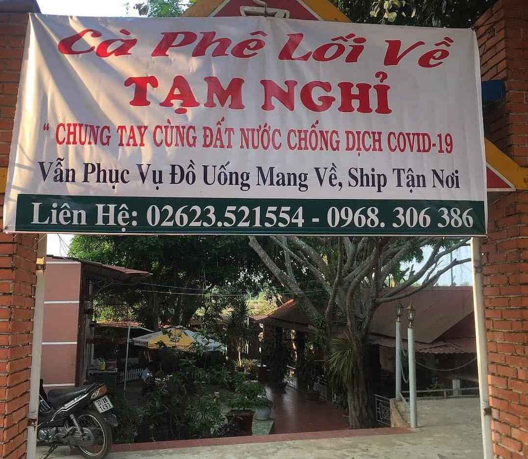 Quán cà phê trên địa bàn thị trấn Phước An, huyện Krông Pắc đã tạm ngừng hoạt động 