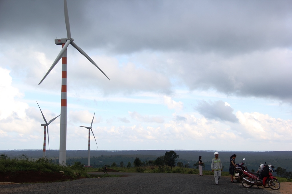 Một dự án điện gió tại xã Dliê Yang, huyện Ea H'leo