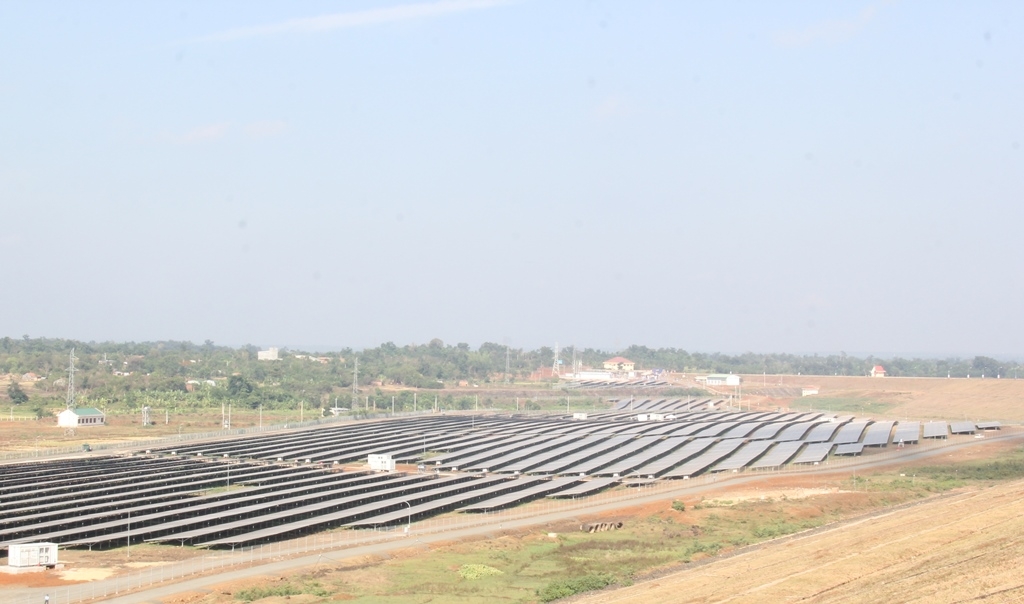 Một dự án điện mặt trời được đầu tư tại xã Krông Búk, huyện Krông Pắc