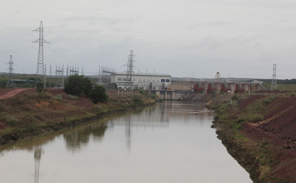 Công trình thủy điện Sêrêpôk 4 tại xã Ea Wer, huyện Buôn Đôn.  
