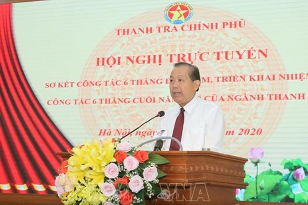 Ủy viên Bộ Chính trị, Phó Thủ tướng Thường trực Chính phủ Trương Hòa Bình phát biểu chỉ đạo hội nghị. Ảnh: TTXVN