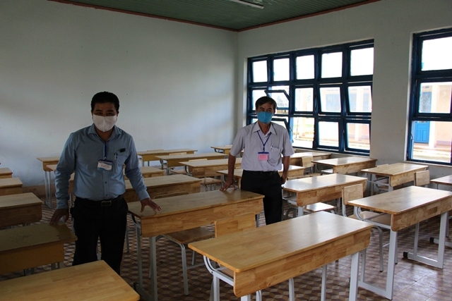 Phòng thi dự phòng tại Trường THPT Nguyễn Bỉnh Khiêm, xã Ea Yông
