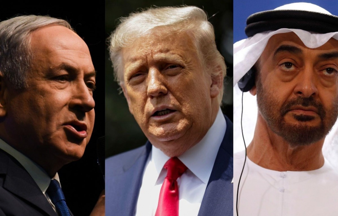 srael và UAE đã đạt một thỏa thuận bình thường hóa hoàn toàn quan hệ ngoại giao, do Tổng thống Mỹ  Donald Trump làm trung gian.  Nguồn: Getty Images