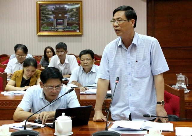 Giám đốc Sở Kế hoạch và Đầu tư Đinh Xuân Hà phát biểu tại cuộc họp