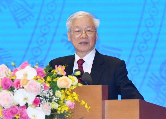 Tổng Bí thư, Chủ tịch nước Nguyễn Phú Trọng phát biểu chỉ đạo Hội nghị.