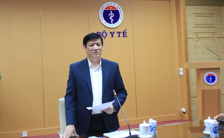 Bộ trưởng Bộ Y tế Nguyễn Thanh Long phát biểu tại Hội nghị (nguồn Bộ Y tế).