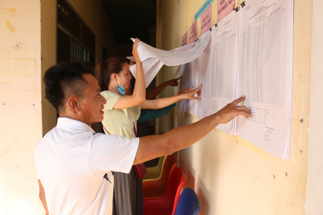 Theo dõi danh sách cử tri tại xã Ea Bung