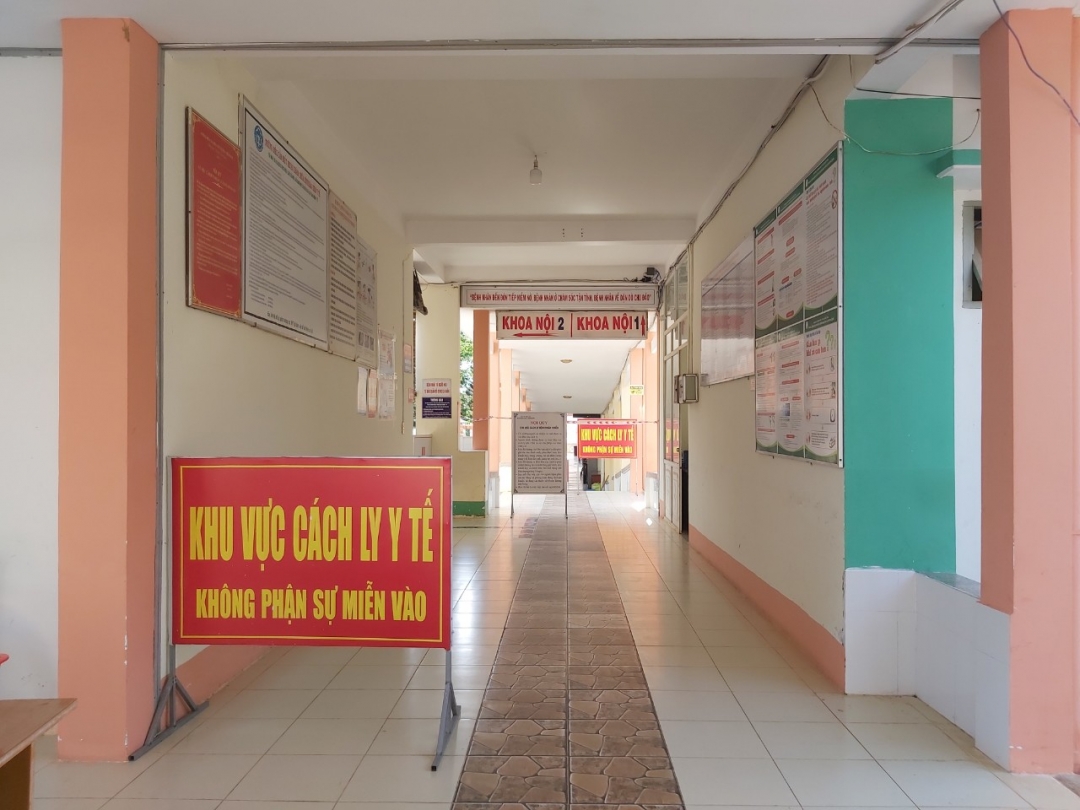 Khu vực điều trị 2 bệnh nhân COVID-19 (BN3237 và 3334) tại Bệnh viện Lao và bệnh phổi tỉnh. 