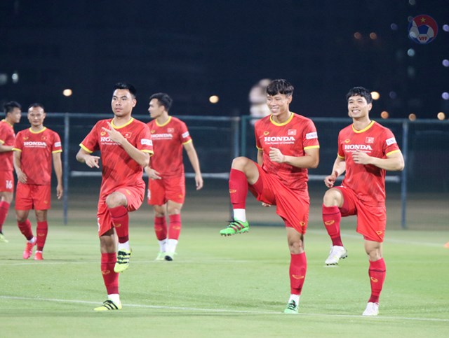 Các cầu thủ nòng cốt của đội tuyển Việt Nam đang ở trạng thái tốt nhất, sẵn sàng cho trận đấu với Indonesia. (Ảnh: Internet)