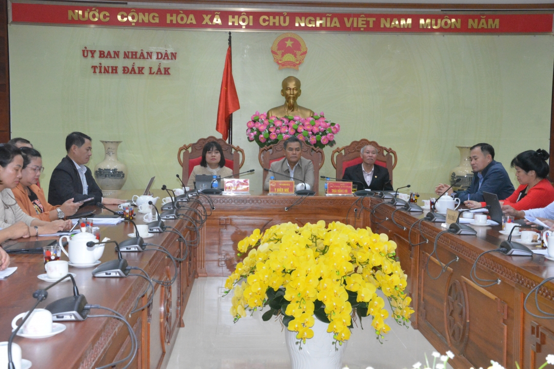 Các đại biểu dự hội nghị tại điểm cầu Đắk Lắk.