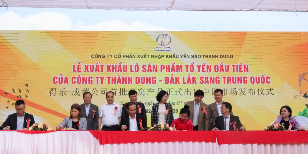 Cổ phần Xuất nhập khẩu Yến sào Thành Dung ký kết thỏa thuận hợp tác xuất khẩu tổ yến với các doanh nghiệp 