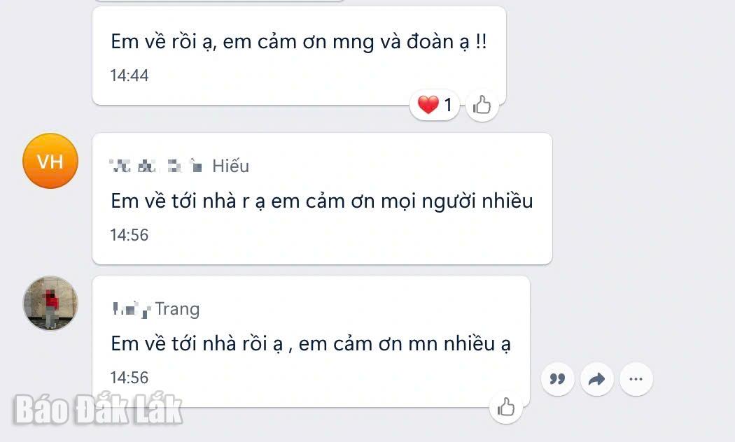 Những tin nhắn của các thành viên