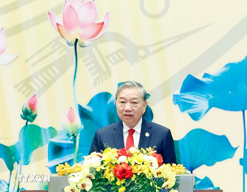 Tổng Bí thư Tô Lâm phát biểu. Ảnh: TTXVN