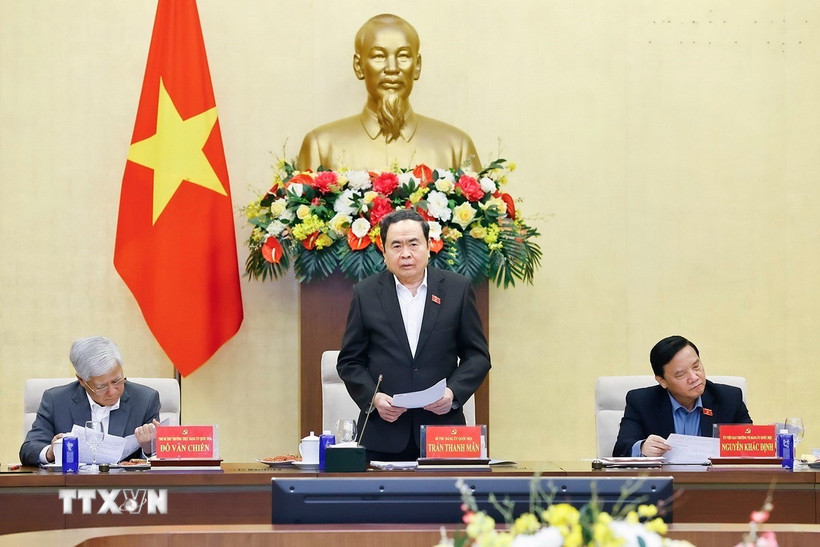 Chủ tịch Quốc hội Trần Thanh Mẫn phát biểu. Ảnh: TTXVN