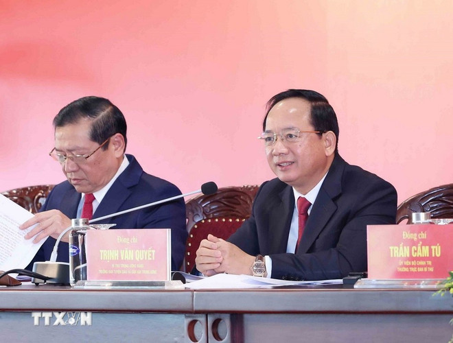 Đồng chí Trịnh Văn Quyết, Bí thư Trung ương Đảng, Trưởng ban Tuyên giáo và Dân vận Trung ương. Ảnh: TTXVN