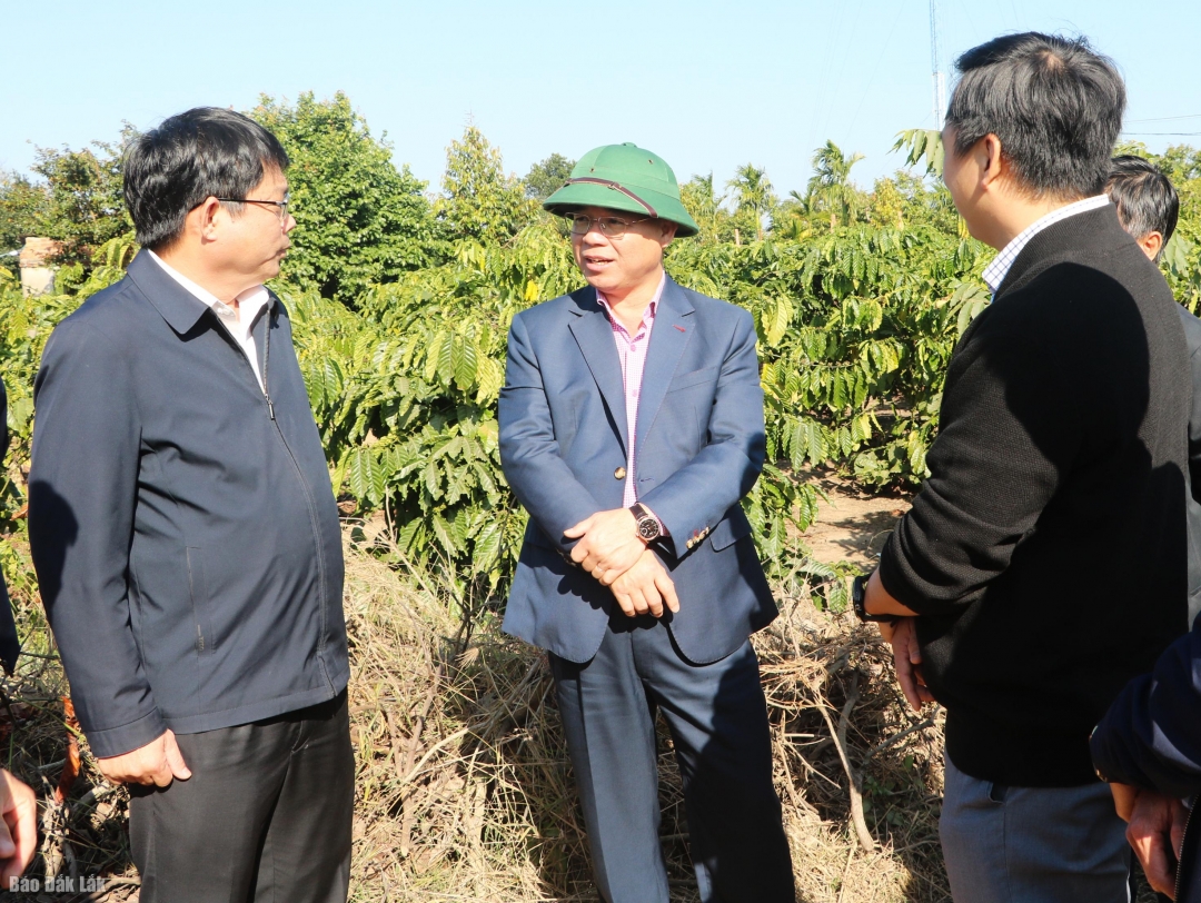 đồng chí Trương Công Thái yêu cầu các nhà thầu Với những đoạn đường thi công dang dở, các nhà thầu cần tổ chức san gạt tạm thời để bảo đảm người dân đi lại thuận lợi, an toàn trong dịp Tết.