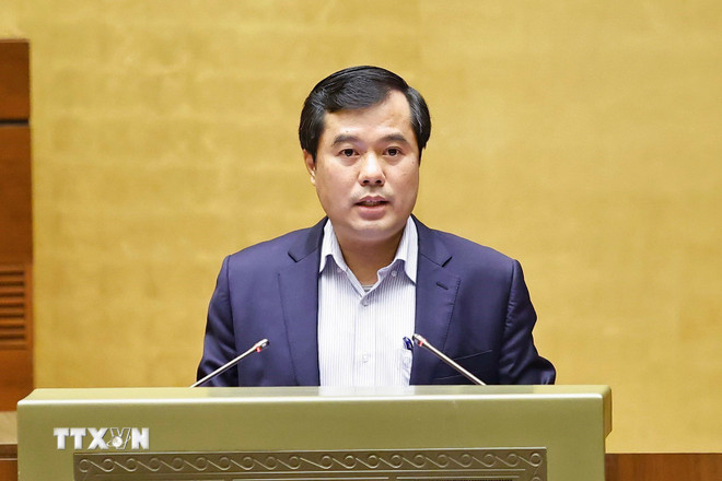 Phó Chủ nhiệm Văn phòng Quốc hội Nguyễn Mạnh Hùng phát biểu. Ảnh: TTXVN