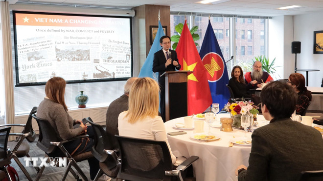 Quang cảnh buổi họp báo. Ảnh: TTXVN